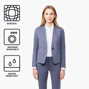 Ministry of Supply Kinetic Blazer, Indigo Heather, Size 0